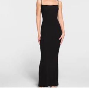 Skims Long Dress Onyx Medium NWT